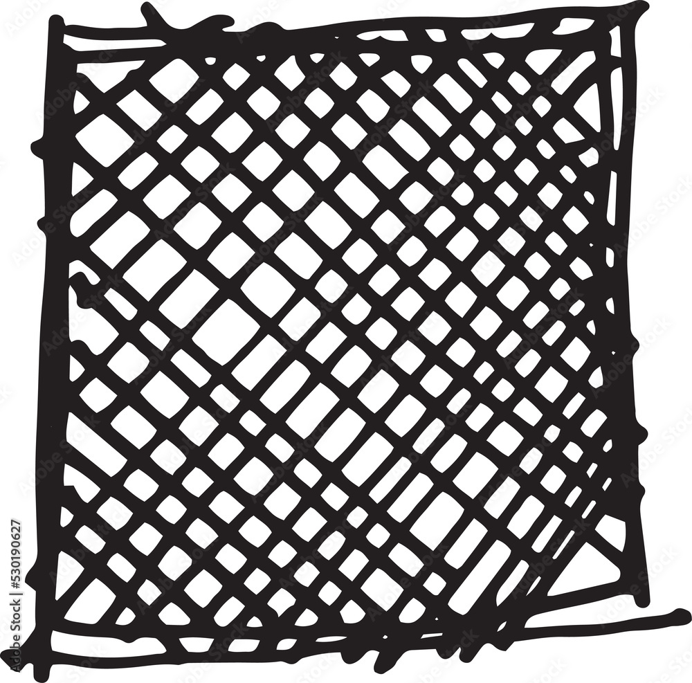 Poster abstract stroke in doodle art and scribble for design element