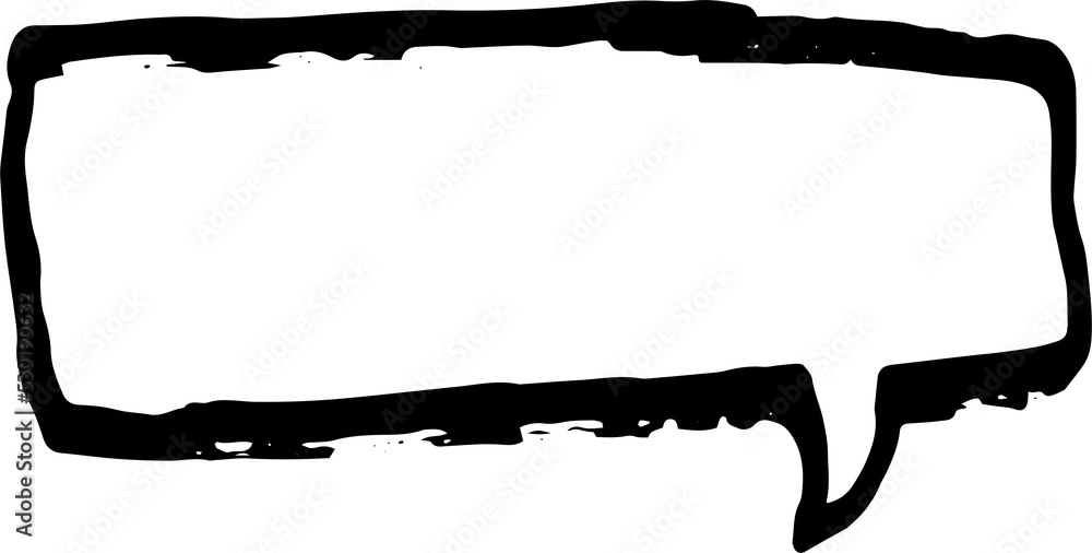 Aufkleber empty speech bubble text in hand drawn illustration.collection of blank copy space conversation for comic and design element. a simple line balloon text design template