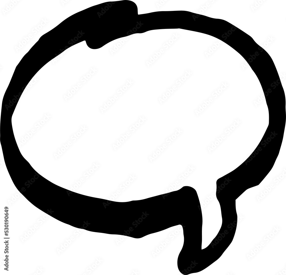 Aufkleber empty speech bubble text in hand drawn illustration.collection of blank copy space conversation for comic and design element. a simple line balloon text design template