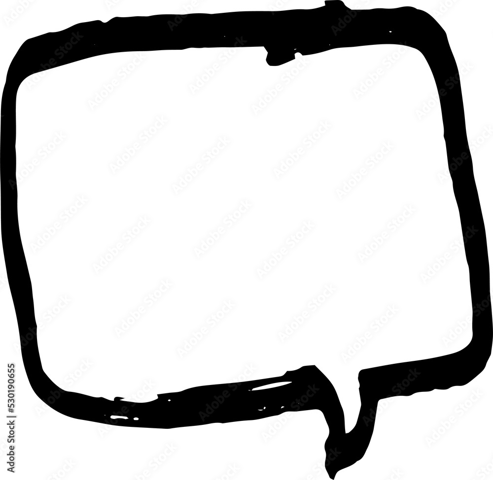 Poster empty speech bubble text in hand drawn illustration.collection of blank copy space conversation for 