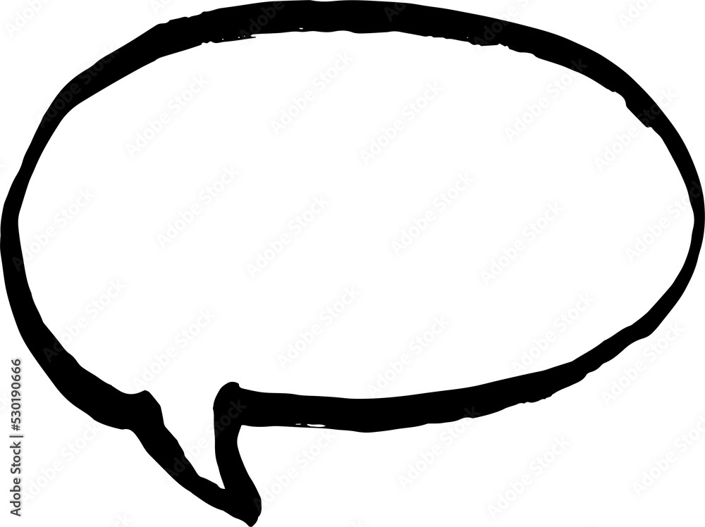 Poster empty speech bubble text in hand drawn illustration.collection of blank copy space conversation for comic and design element. a simple line balloon text design template