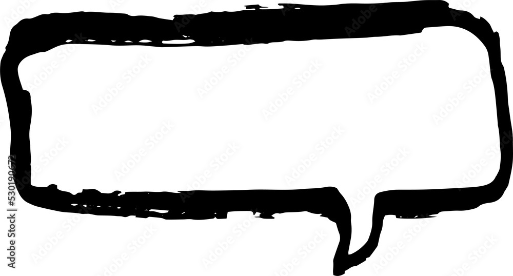 Poster empty speech bubble text in hand drawn illustration.collection of blank copy space conversation for comic and design element. a simple line balloon text design template