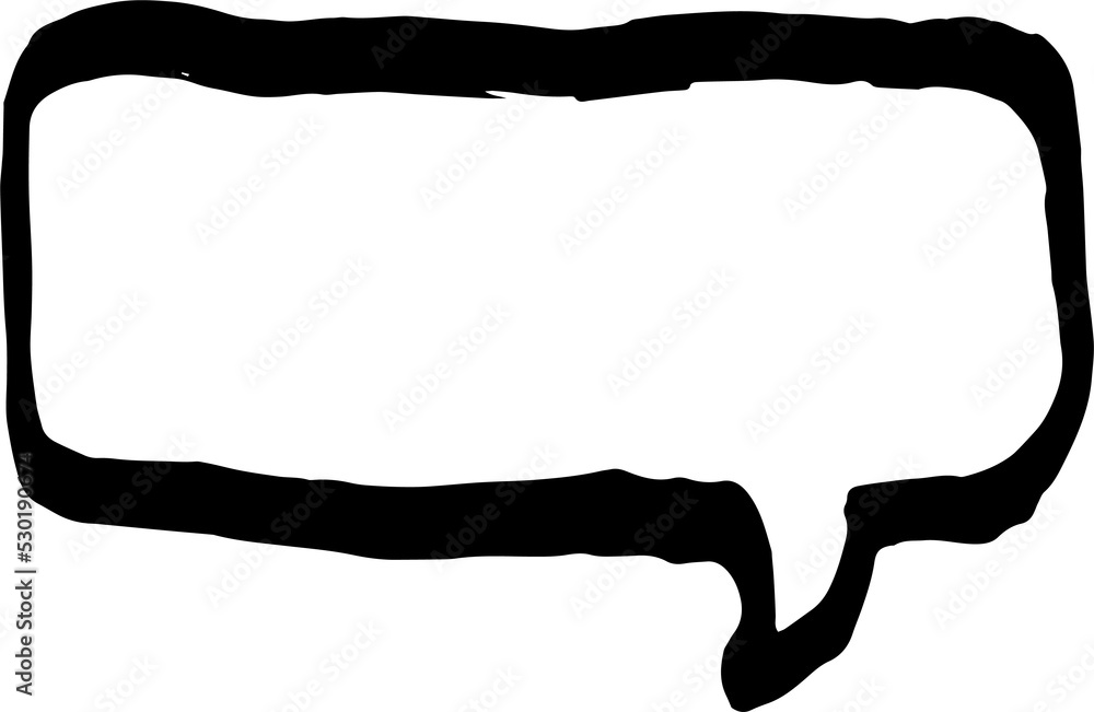 Poster empty speech bubble text in hand drawn illustration.collection of blank copy space conversation for 
