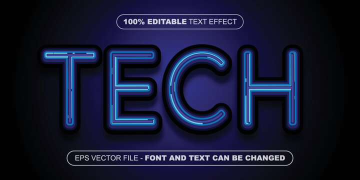 Tech 3d Editable Text Effect