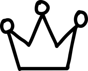 crown for comic element hand drawn illustration