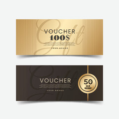 쿠폰 템플릿 골든 스타일