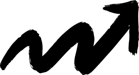 zigzag arrow brush stroke design element