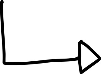 right hand drawn arrow illustrations