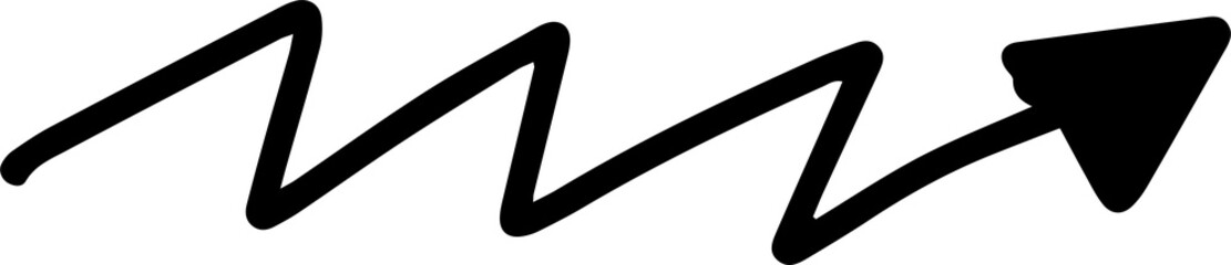 zigzag hand drawn arrow illustrations