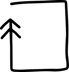 Obraz premium up hand drawn arrow illustrations