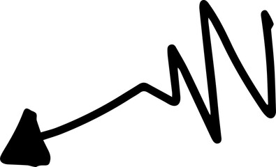 zigzag hand drawn arrow illustrations