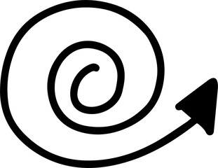 spiral hand drawn arrow illustrations