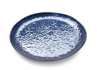 Empty ceramic plate isolated on white