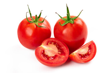 Tomatoes isolated on white background