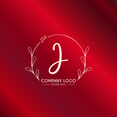 Premium Luxury modern brand monogram letter j Logo design template for your business