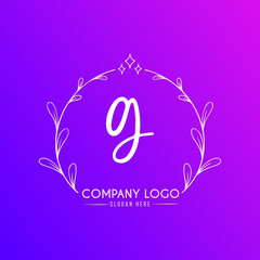 Premium Luxury modern brand monogram letter G Logo design template for your business