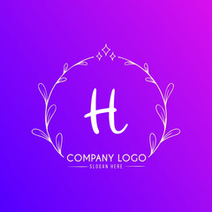 Premium Luxury modern brand monogram letter H Logo design template for your business
