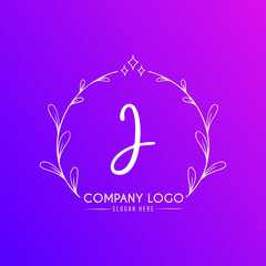 Premium Luxury modern brand monogram letter J Logo design template for your business