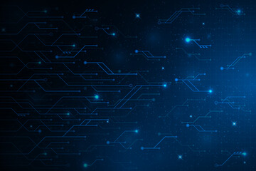 Circuits blue gradient digital background