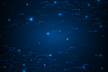 Circuits blue gradient digital background