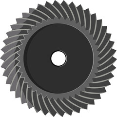 Molded spur gear car detail connector isolate icon - obrazy, fototapety, plakaty
