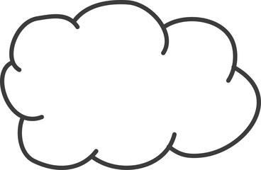 Abstract memo dialog message doodle, empty cloud