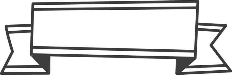 Retro banner flag with spare place, vintage ribbon