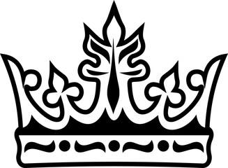 Crown with heraldry lily fleur des lis isolated © Buch&Bee