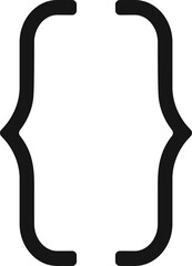 Parenthesis text bracket quote box, frame sign