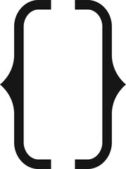 Square shape parenthesis text bracket quote box