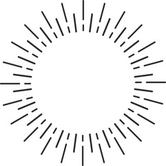 Sunburst or starburst, sun beam rays explosion
