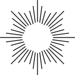 Sunbeam explosion sun light rays, starburst icon