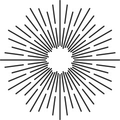 Fototapeta premium Frame of sun light rays isolated sunburst beams