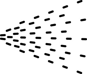 Scattered spraying aerosol shower. Hairspray drops