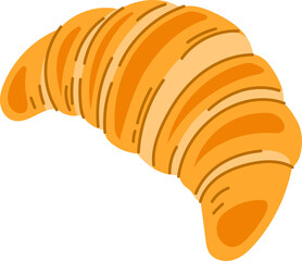 Croissant French crescent-shaped roll fresh bakery