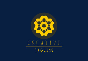 Floral logo. Flower icon. Floral emblem. Cosmetics, Spa, Beauty salon, Decoration, Boutique logo. Luxury, Business, Royal Jewelry, Hotel Logo. Interior Icon. Resort and Restaurant Logo.