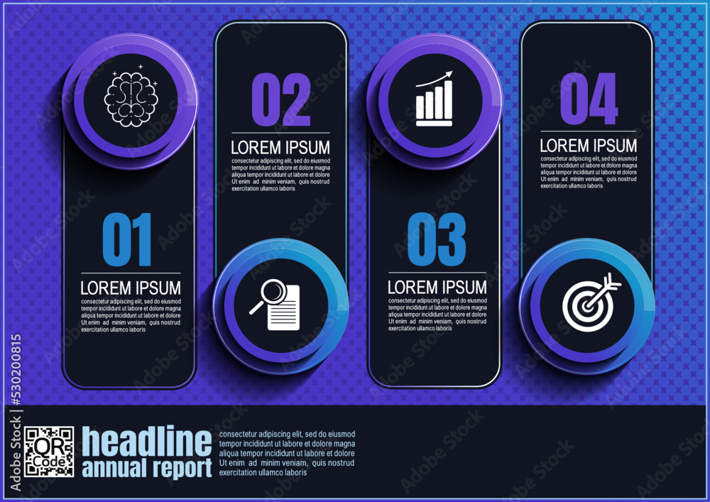 Canvas Prints business infographics design, 4 process chart diagram template background for presentation workflow,