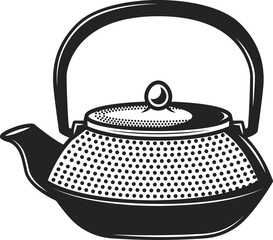 Japanese kettle nambu isolated cast iron teapot