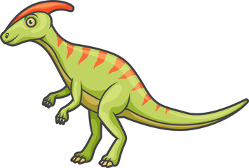Parasaurolophus ornithopod dino isolated animal