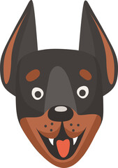 Terrier puppy dog isolated animal face mask vector