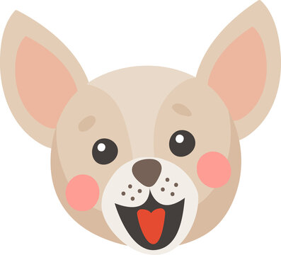 Portrait chorkie dog puppy isolated cartoon animal