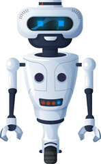 Artificial intelligence future robot on one wheel