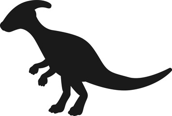 Dinosaur parasaurolophus isolated extinct animal © Buch&Bee