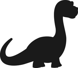 Dinosaur isolated brontosaurus dino silhouette