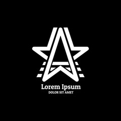 Fototapeta premium Star logo. Luxurious and elegant logo. Logo design in modern and minimalist style