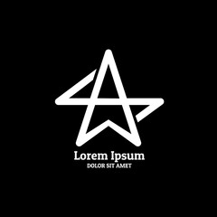 Fototapeta premium Star logo. Luxurious and elegant logo. Logo design in modern and minimalist style