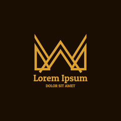 Crown logo. Luxurious and elegant logo. Logo design in a modern and minimalist style