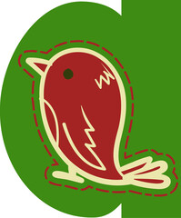 Christmas alphabet clipart.