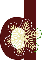 Christmas alphabet clipart.