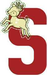 Christmas alphabet clipart.